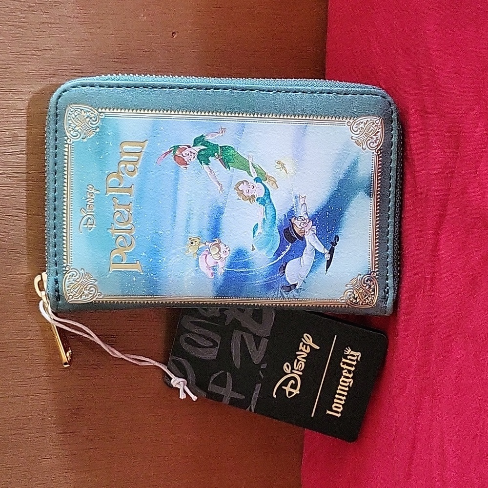 Disney Loungefly Peter Pan Book Zip Around Wallet